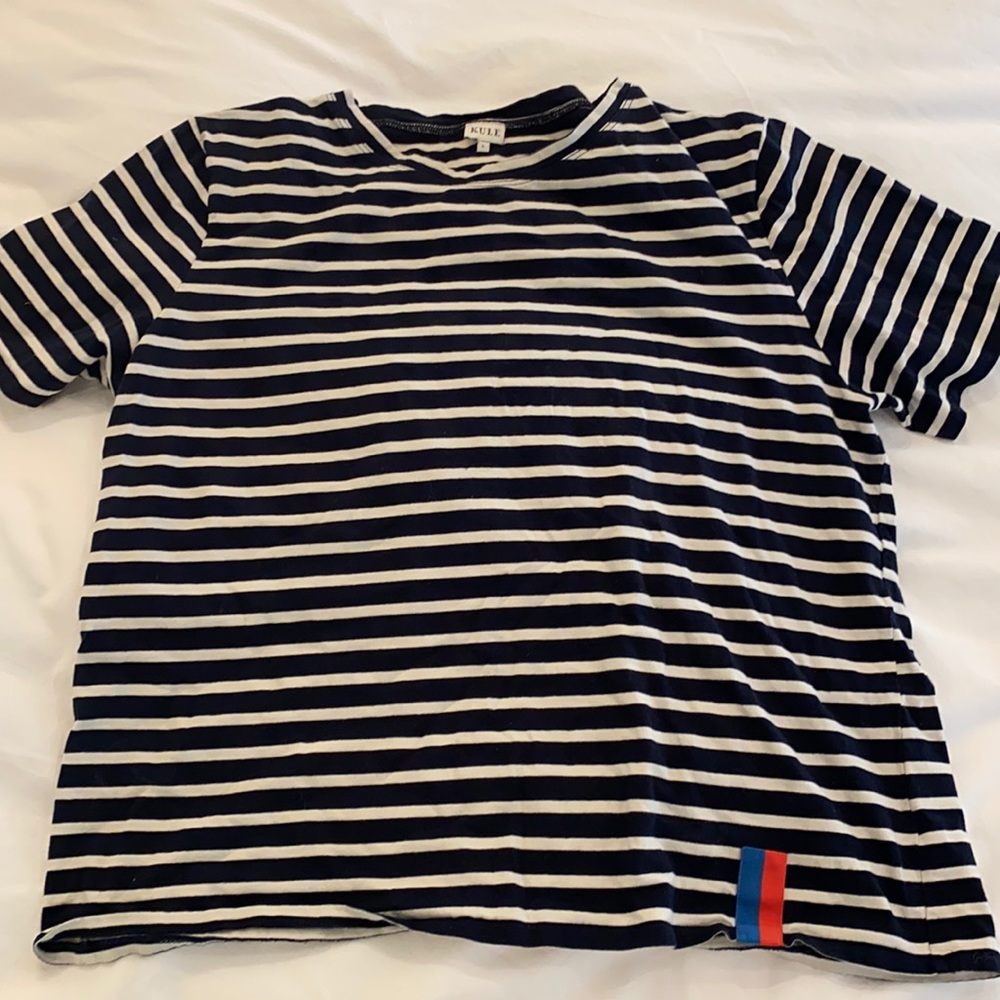 Kule navy and white striped t shirt